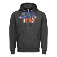 Charcoal Heather spirit of 76    bicentennial Zipper Hoodie - linhVisuals