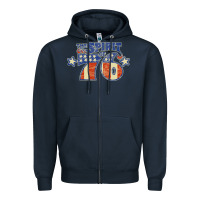 Navy spirit of 76    bicentennial Zipper Hoodie - linhVisuals