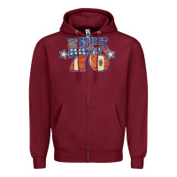 Burgundy spirit of 76    bicentennial Zipper Hoodie - linhVisuals