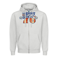 Dove Grey spirit of 76    bicentennial Zipper Hoodie - linhVisuals