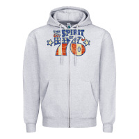 Heather Grey spirit of 76    bicentennial Zipper Hoodie - linhVisuals