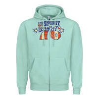 Seafoam spirit of 76    bicentennial Zipper Hoodie - linhVisuals