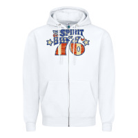 White spirit of 76    bicentennial Zipper Hoodie - linhVisuals
