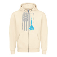 Sandshell throwing darts   vintage usa american flag for dart players t shirt Zipper Hoodie - linhVisuals