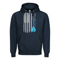 Navy throwing darts   vintage usa american flag for dart players t shirt Zipper Hoodie - linhVisuals