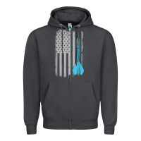 Smoke throwing darts   vintage usa american flag for dart players t shirt Zipper Hoodie - linhVisuals
