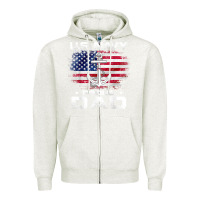 Oatmeal Heather u.s navy proud dad with american flag gift veteran day t shirt Zipper Hoodie - linhVisuals