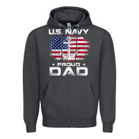 Smoke u.s navy proud dad with american flag gift veteran day t shirt Zipper Hoodie - linhVisuals