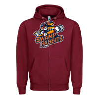 Burgundy greenville swamp rabbits Zipper Hoodie - linhVisuals
