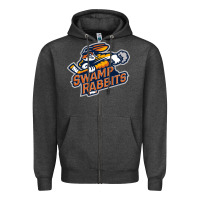 Charcoal Heather greenville swamp rabbits Zipper Hoodie - linhVisuals