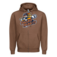 Chestnut greenville swamp rabbits Zipper Hoodie - linhVisuals