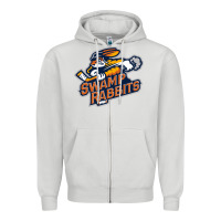 Dove Grey greenville swamp rabbits Zipper Hoodie - linhVisuals