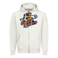 Oatmeal Heather greenville swamp rabbits Zipper Hoodie - linhVisuals