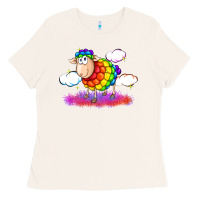 Bone rainbow sheep pride Ladies Tee - FaDigitalArtStudio