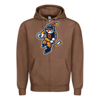 Chestnut greenville swamp rabbits Zipper Hoodie - linhVisuals