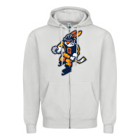 Dove Grey greenville swamp rabbits Zipper Hoodie - linhVisuals