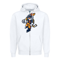 White greenville swamp rabbits Zipper Hoodie - linhVisuals