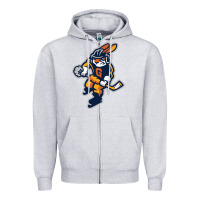 Heather Grey greenville swamp rabbits Zipper Hoodie - linhVisuals