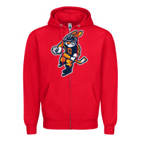 Red greenville swamp rabbits Zipper Hoodie - linhVisuals