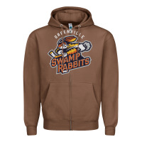 Chestnut greenville swamp rabbits Zipper Hoodie - linhVisuals