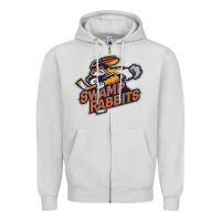 Dove Grey greenville swamp rabbits Zipper Hoodie - linhVisuals