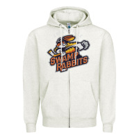 Oatmeal Heather greenville swamp rabbits Zipper Hoodie - linhVisuals