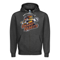 Charcoal Heather greenville swamp rabbits Zipper Hoodie - linhVisuals