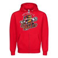 Red greenville swamp rabbits Zipper Hoodie - linhVisuals