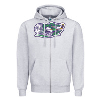 Heather Grey florida everblades Zipper Hoodie - linhVisuals