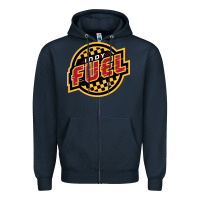 Navy indy fuel Zipper Hoodie - linhVisuals