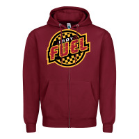 Burgundy indy fuel Zipper Hoodie - linhVisuals