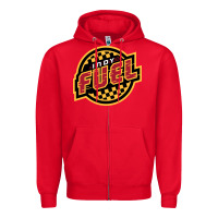 Red indy fuel Zipper Hoodie - linhVisuals