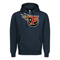 Navy indy fuel Zipper Hoodie - linhVisuals