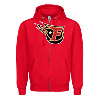 Red indy fuel Zipper Hoodie - linhVisuals