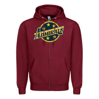 Burgundy norfolk admirals Zipper Hoodie - linhVisuals
