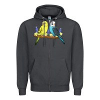 Smoke cute budgies Zipper Hoodie - linhVisuals