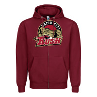 Burgundy rapid city rush Zipper Hoodie - linhVisuals