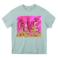Arona Love gnome with bear tumbler Valentine's Day Heavy Core Tee - HowdyJamesFarm