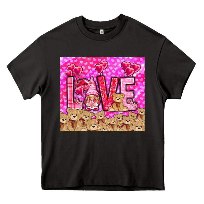 Love Gnome With Bear Tumbler Valentine's Day Heavy Core Tee by HowdyJamesFarm | Teevron