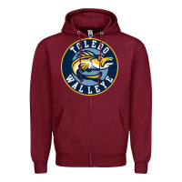 Burgundy toledo walleye Zipper Hoodie - linhVisuals