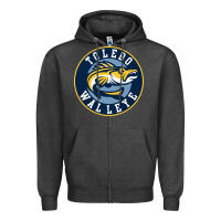Charcoal Heather toledo walleye Zipper Hoodie - linhVisuals