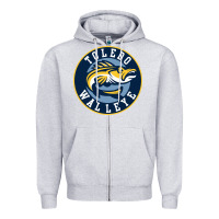 Heather Grey toledo walleye Zipper Hoodie - linhVisuals