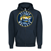 Navy toledo walleye Zipper Hoodie - linhVisuals