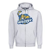Heather Grey toledo walleye Zipper Hoodie - linhVisuals
