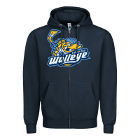 Navy toledo walleye Zipper Hoodie - linhVisuals