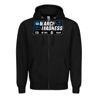 Black MARCH MADNESS Zipper Hoodie - linhVisuals