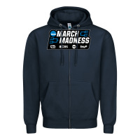 Navy MARCH MADNESS Zipper Hoodie - linhVisuals