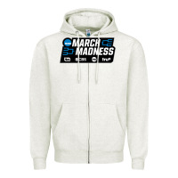 Oatmeal Heather MARCH MADNESS Zipper Hoodie - linhVisuals