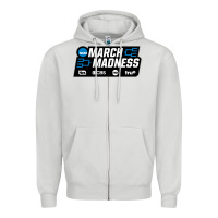 Dove Grey MARCH MADNESS Zipper Hoodie - linhVisuals