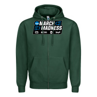 Sports Green MARCH MADNESS Zipper Hoodie - linhVisuals